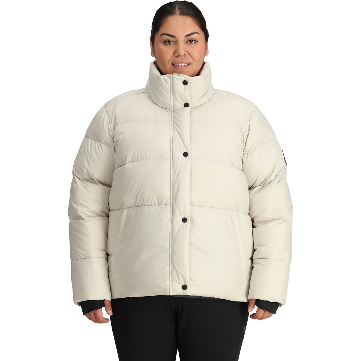 Image of Outdoor Research Coldfront Down Plus Jacket - Women's Oyster, 1X