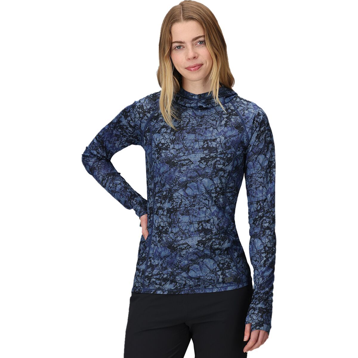 Image of Outdoor Research Echo Printed Hoodie - Women's Fjord Granite Print, M