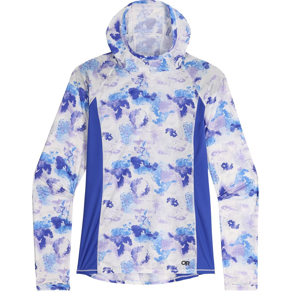 Outdoor Research Echo Printed Hoodie - Women's Lavender Watercolor/Ultramarine, S