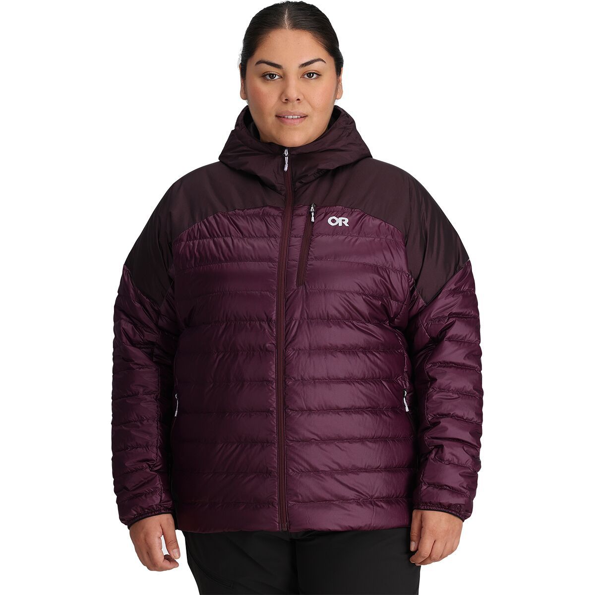 Outdoor Research Helium Down Hoodie - Plus - Women's Amethyst, 1X