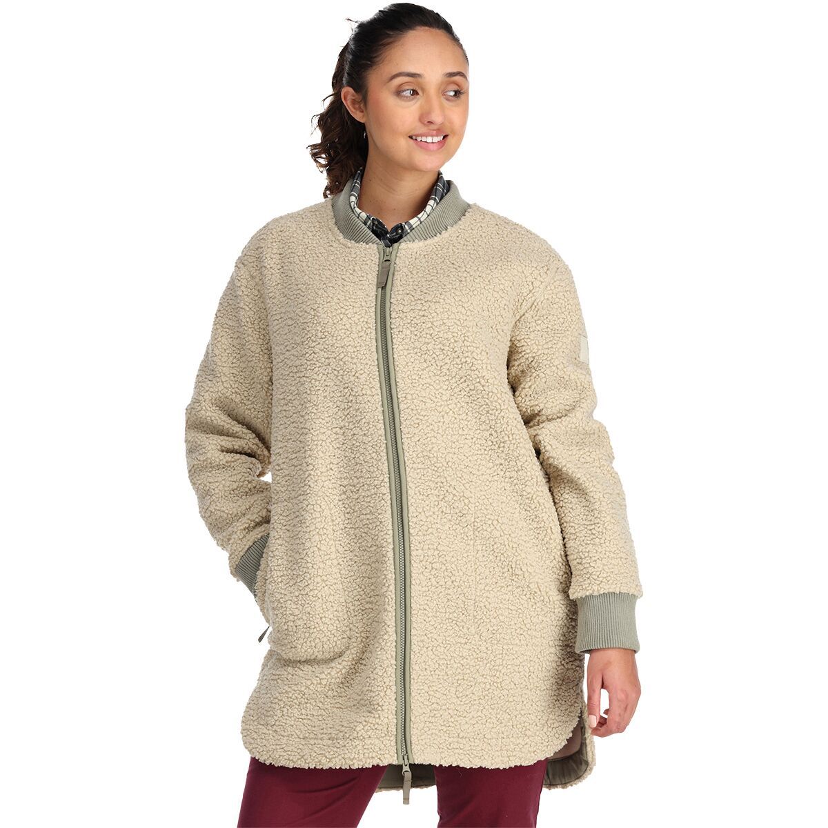 Outdoor Research Juneau Sherpa Fleece Coat - Women's Fog, XS