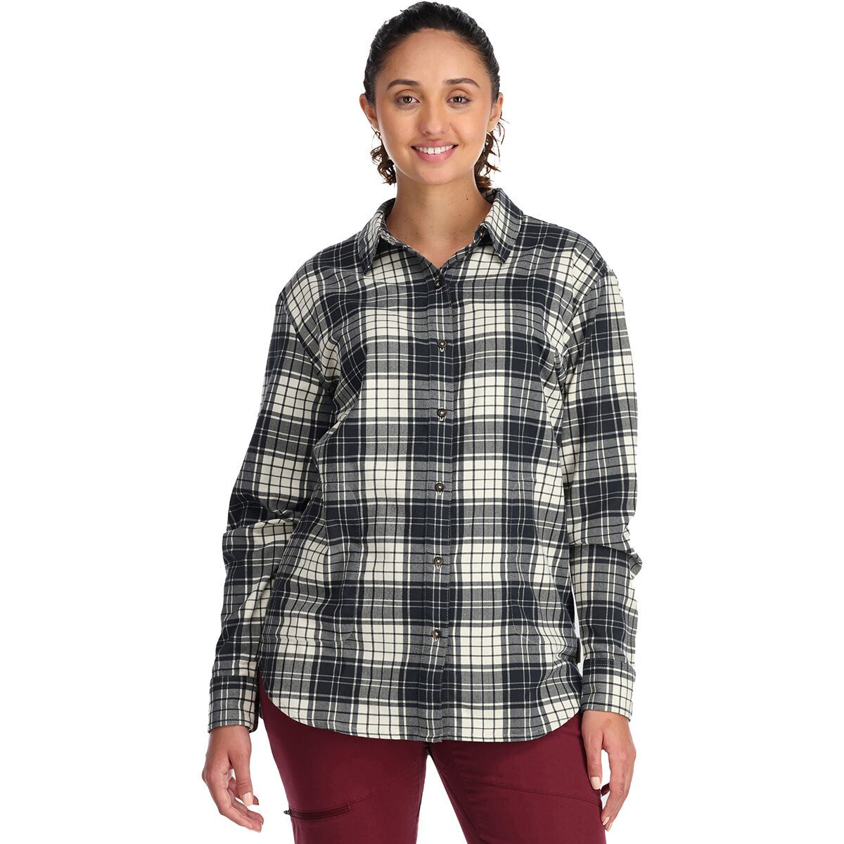 Outdoor Research Kulshan Flannel Shirt - Women's Sand Plaid, XL