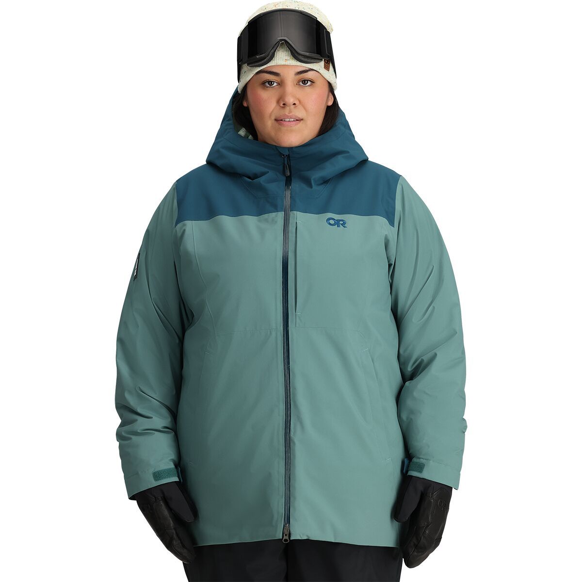 Image of Outdoor Research Snowcrew Plus Jacket - Women's Neptune/Harbor, 3X