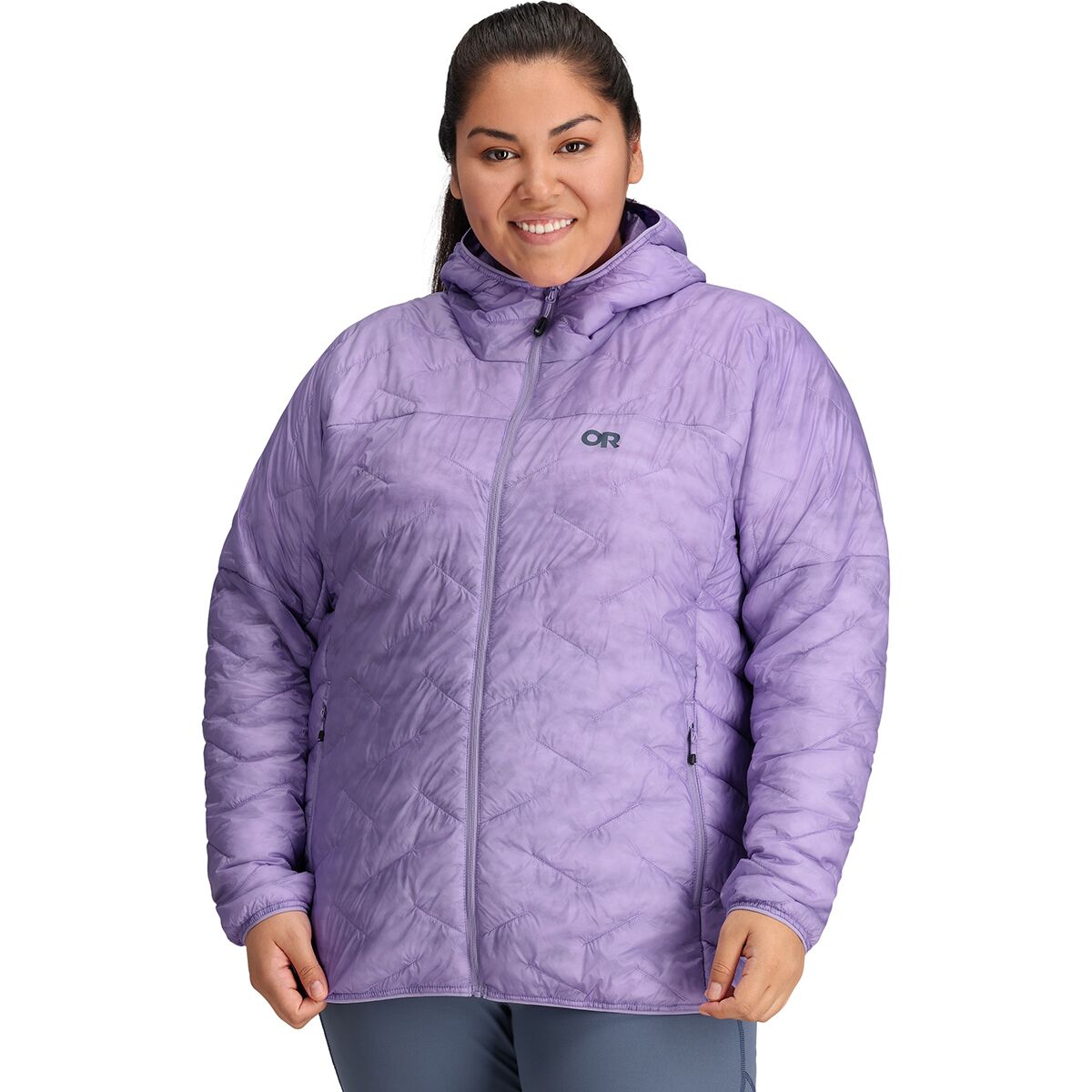 Image of Outdoor Research SuperStrand LT Plus Size Hooded Jacket - Women's Lavender, 1X