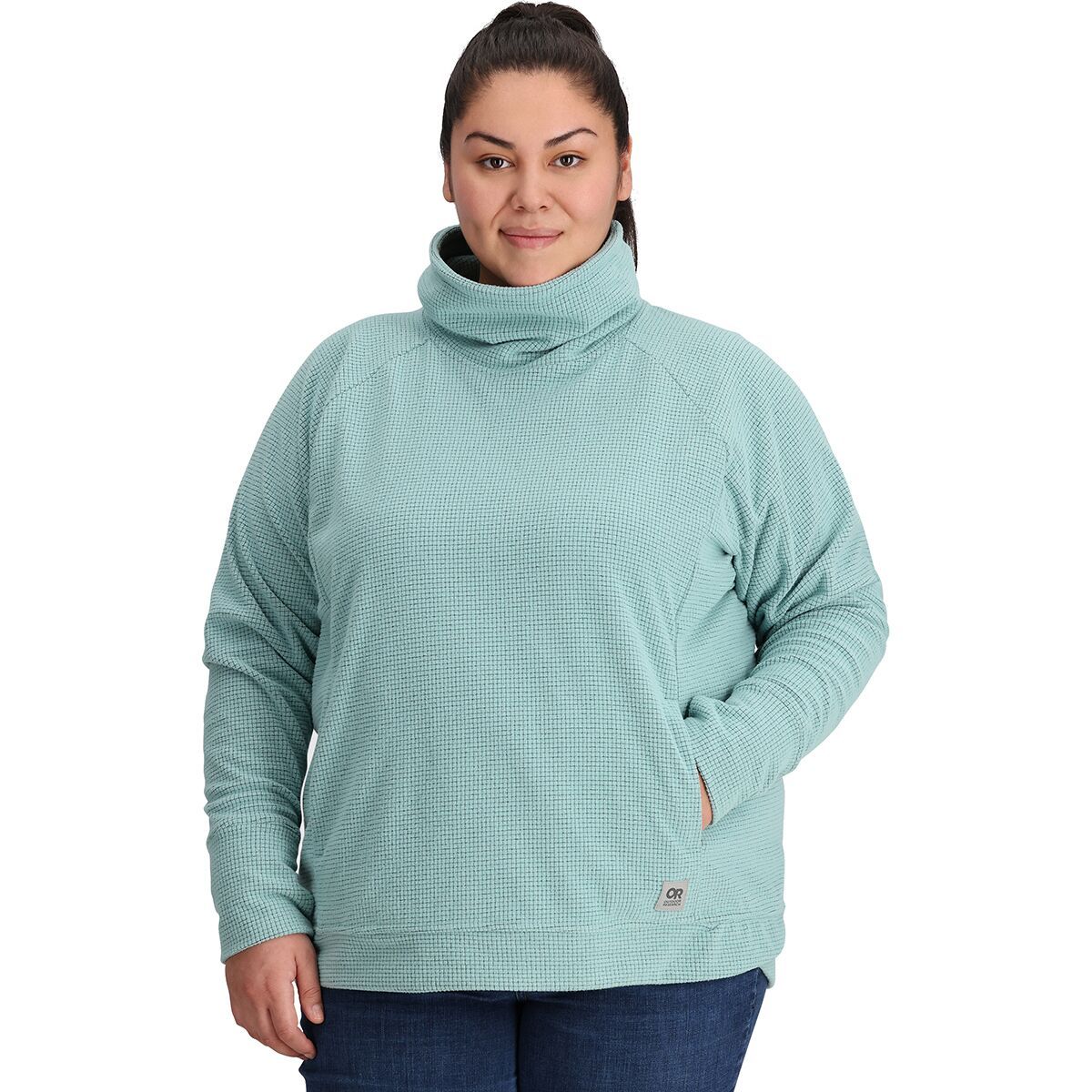 Outdoor Research Trail Mix Cowl Pullover - Plus - Women's Sage, 3X