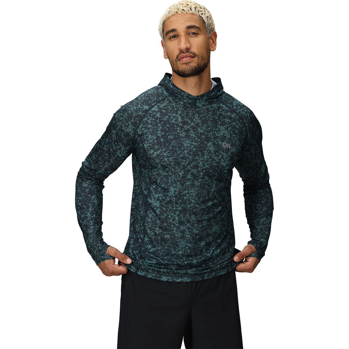 Image of Outdoor Research Echo Printed Hoodie - Men's Dark Navy Atoms, XL