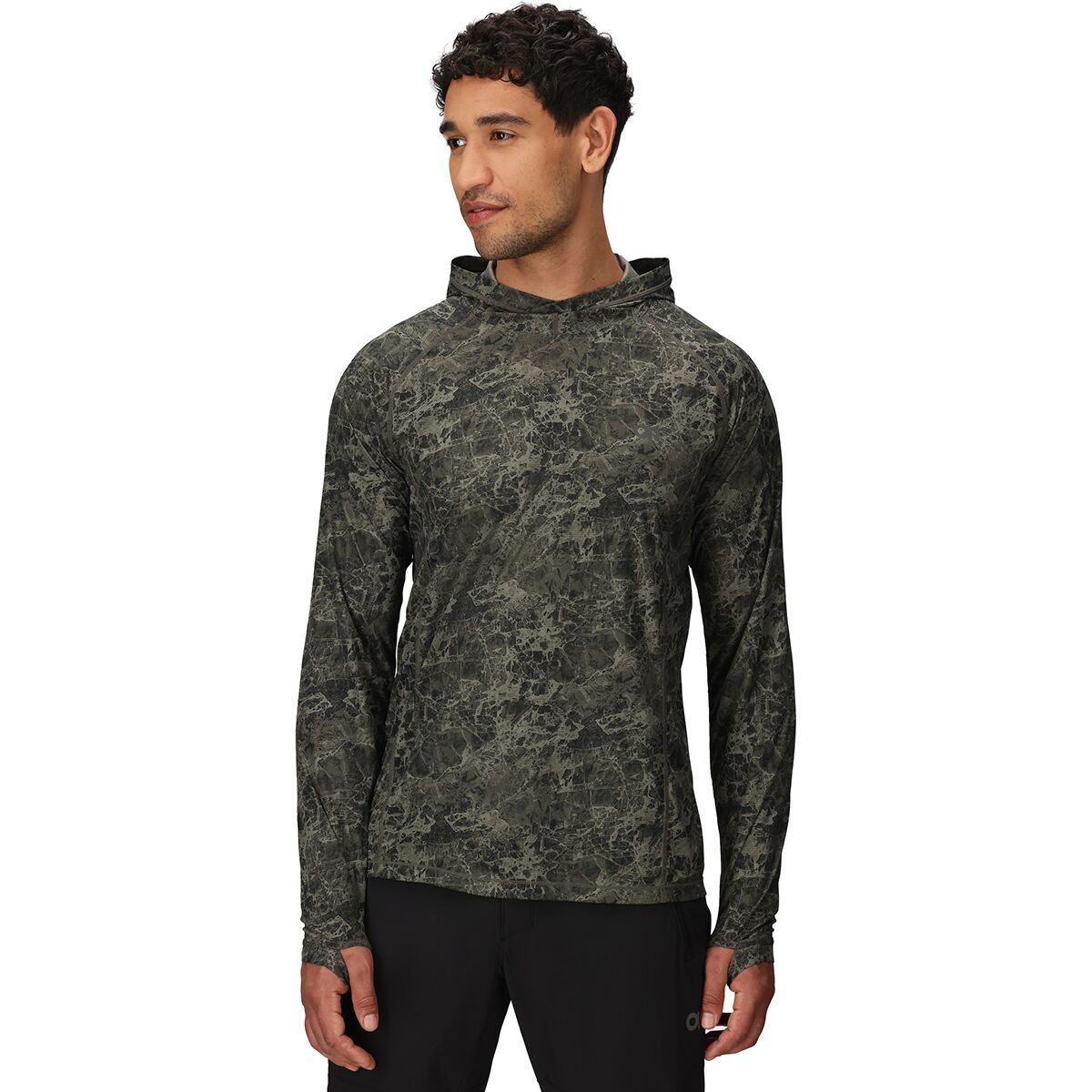 Image of Outdoor Research Echo Printed Hoodie - Men's Ranger Green Granite Print, M