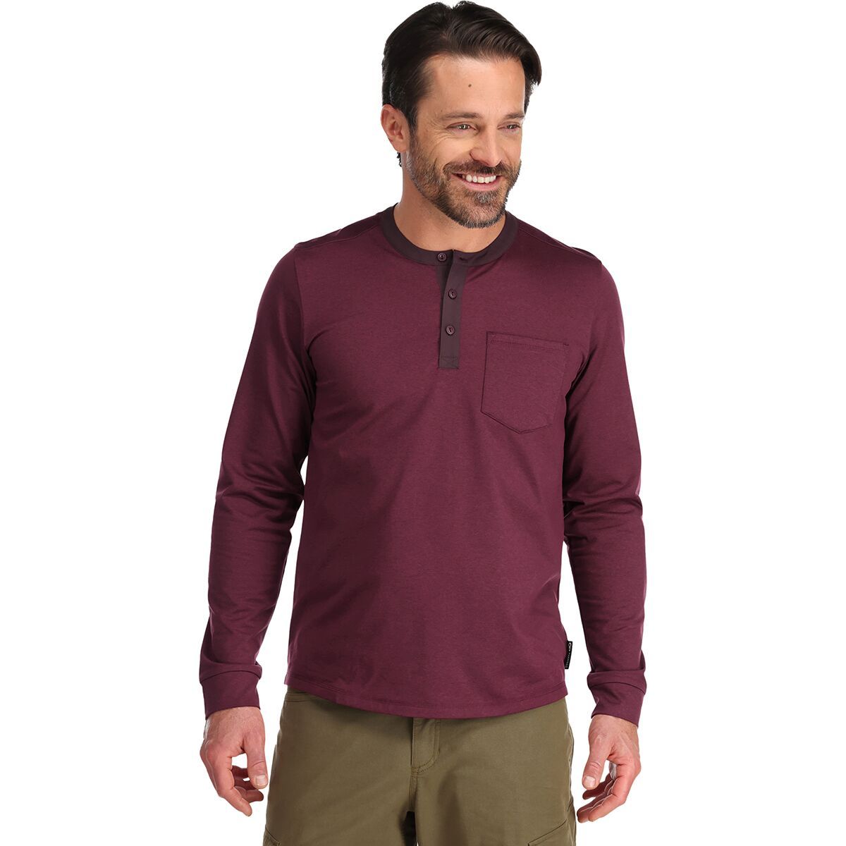 Outdoor Research Baritone Long-Sleeve Henley - Men's Kalamata Heather, S