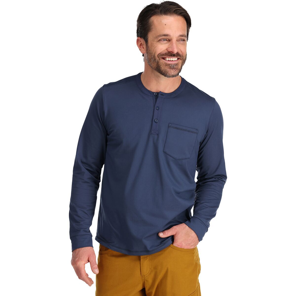 Outdoor Research Baritone Long-Sleeve Henley - Men's Naval Blue, XL