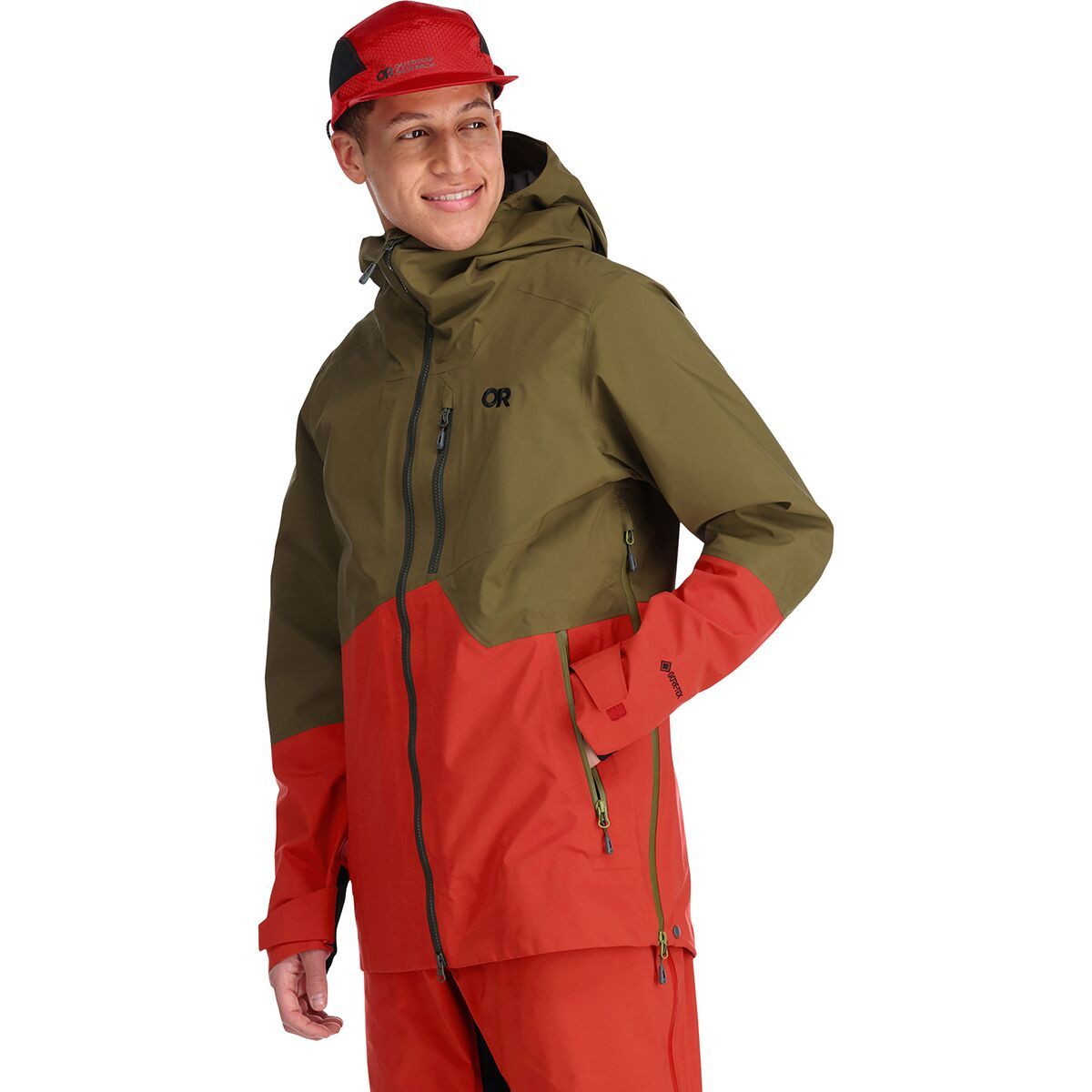 Outdoor Research Hemispheres II Jacket - Men's Loden/Cranberry, L
