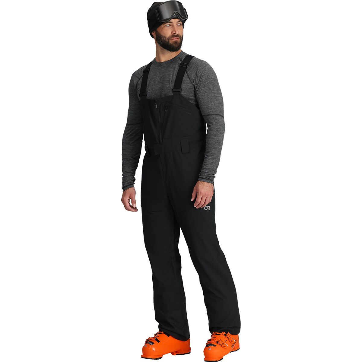 Image of Outdoor Research Snowcrew Bib Pant - Men's Solid Black, M/Reg