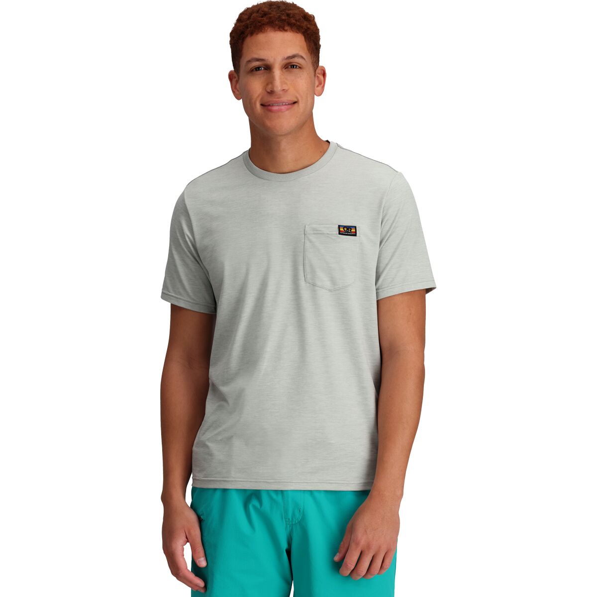 Image of Outdoor Research Essential Pocket T-Shirt - Men's Grey Heather, S