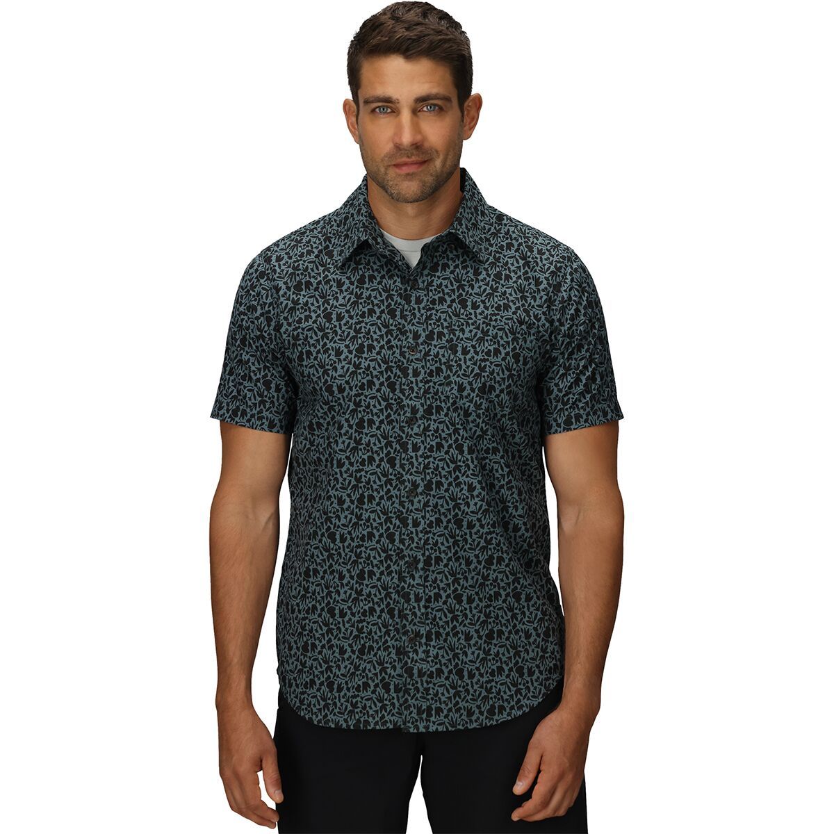 Image of Outdoor Research Rooftop Short-Sleeve Shirt - Men's Neptune Floral, S