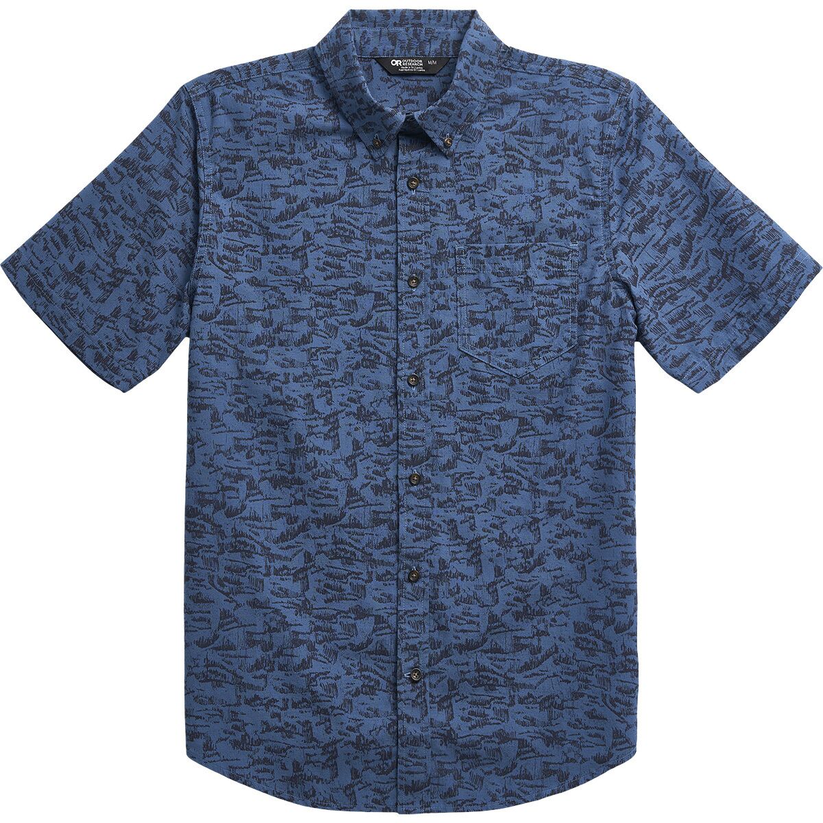 Image of Outdoor Research Rooftop Short-Sleeve Shirt - Men's Skyline Switchback Print, XL