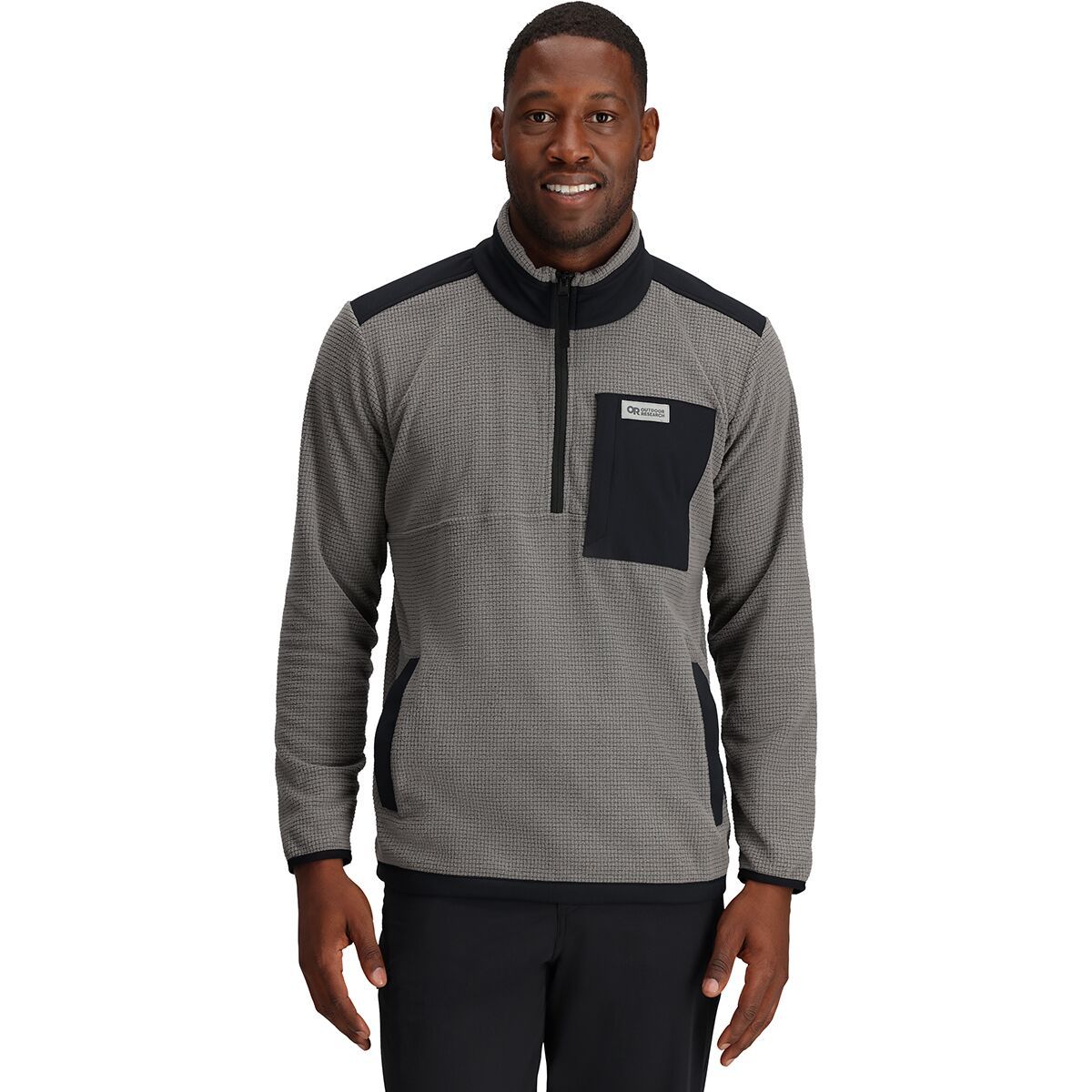 Outdoor Research Trail Mix 1/4-Zip Pullover - Men's Pewter, XXL