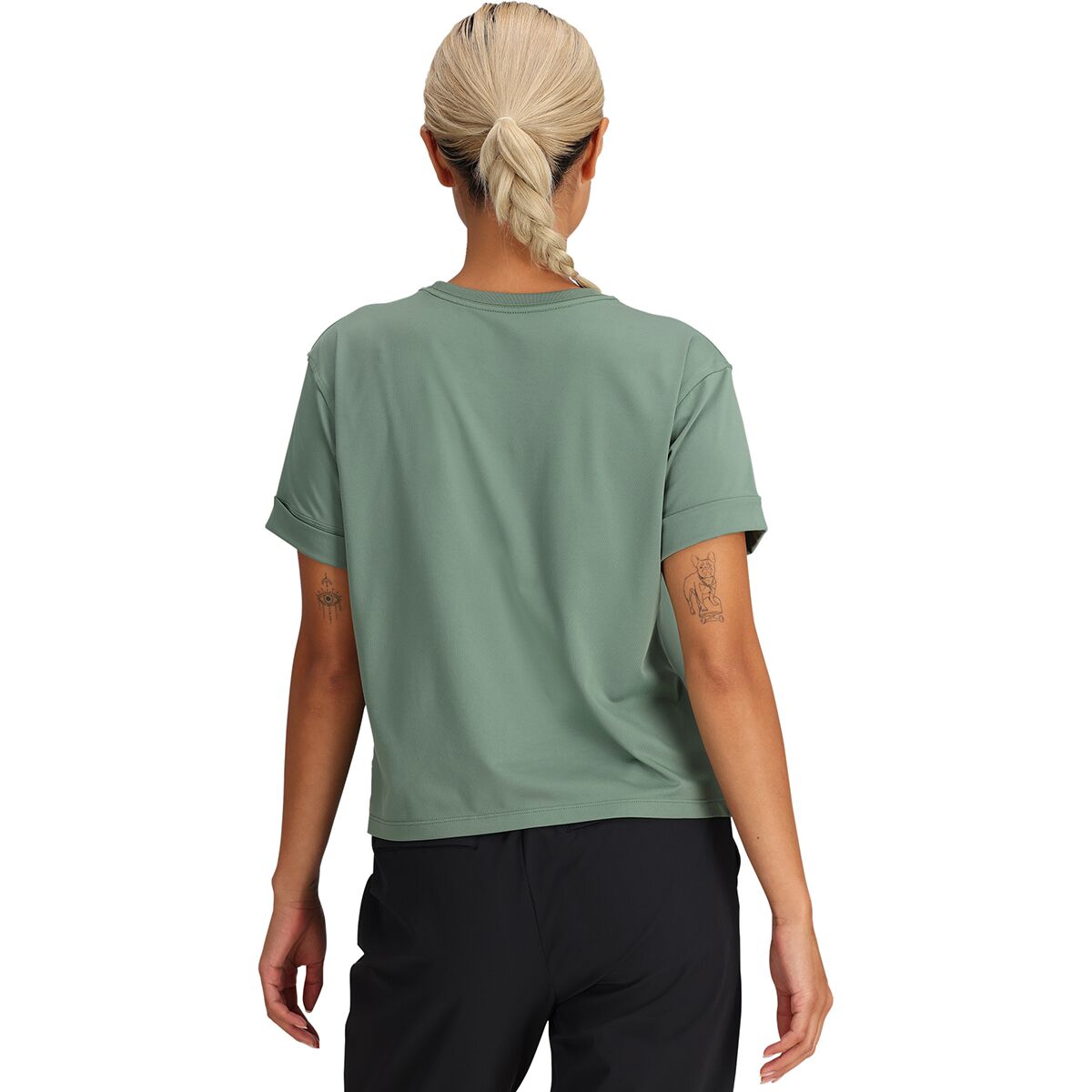[DISCOVERY] (W) Washing Crop Outdoor Frame T-shirt★大人気★ DISCOVERY] (W) Washing Crop Outdoor Frame T-shirt☆大人気