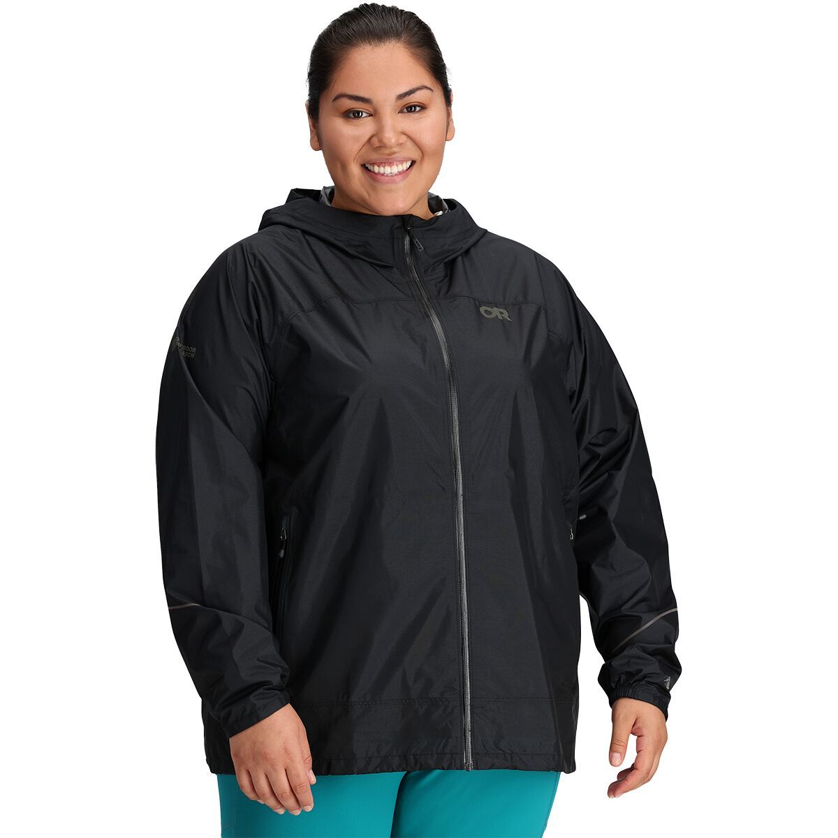 Outdoor Research Helium Rain Jacket - Plus - Women's Black, 4X