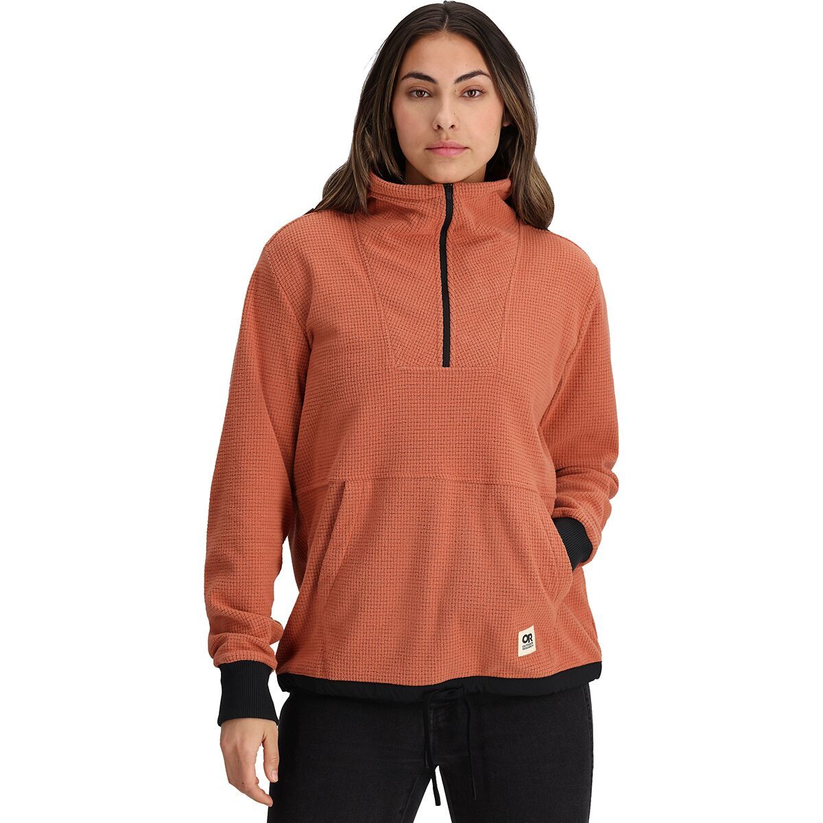 Outdoor Research Trail Mix 1/4-Zip Pullover - Women's Cinnamon/Black, L