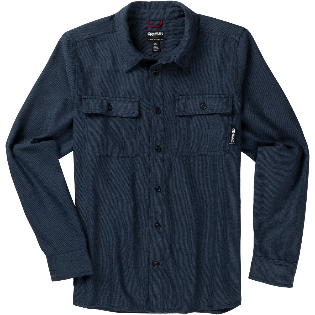 Image of Outdoor Research Feedback Flannel Twill Shirt - Men's Dark Navy, M