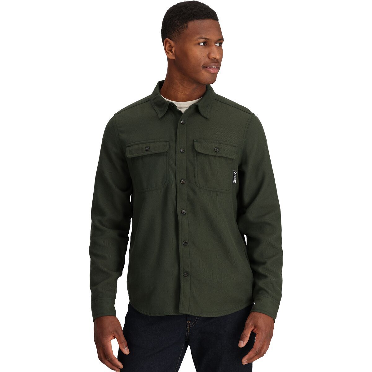 Outdoor Research Feedback Flannel Twill Shirt - Men's Grove, 3XL