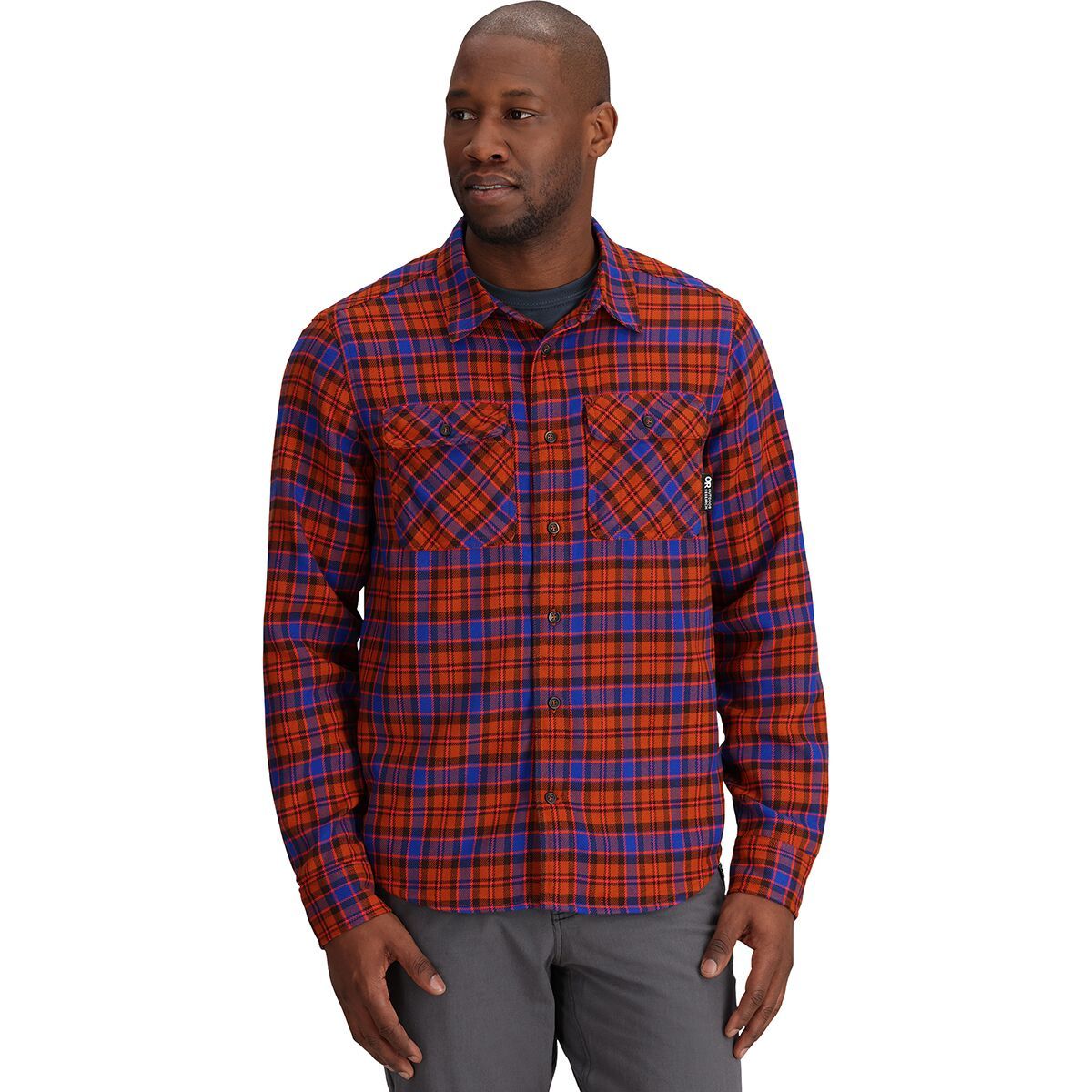 Image of Outdoor Research Feedback Flannel Twill Shirt - Men's Terra Plaid, M