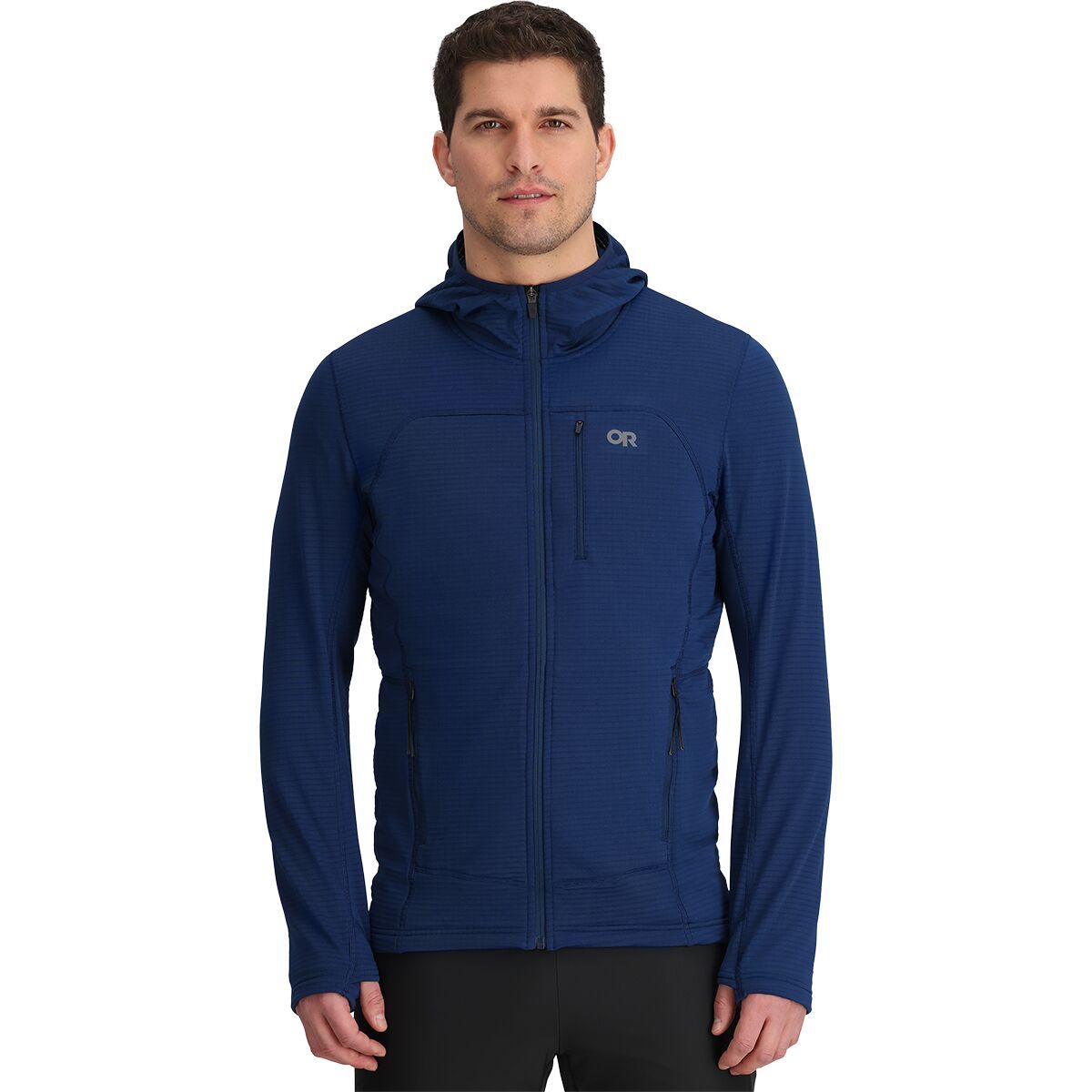 Image of Outdoor Research Vigor Grid Fleece Full-Zip Hooded Jacket - Men's Cenote, XXL