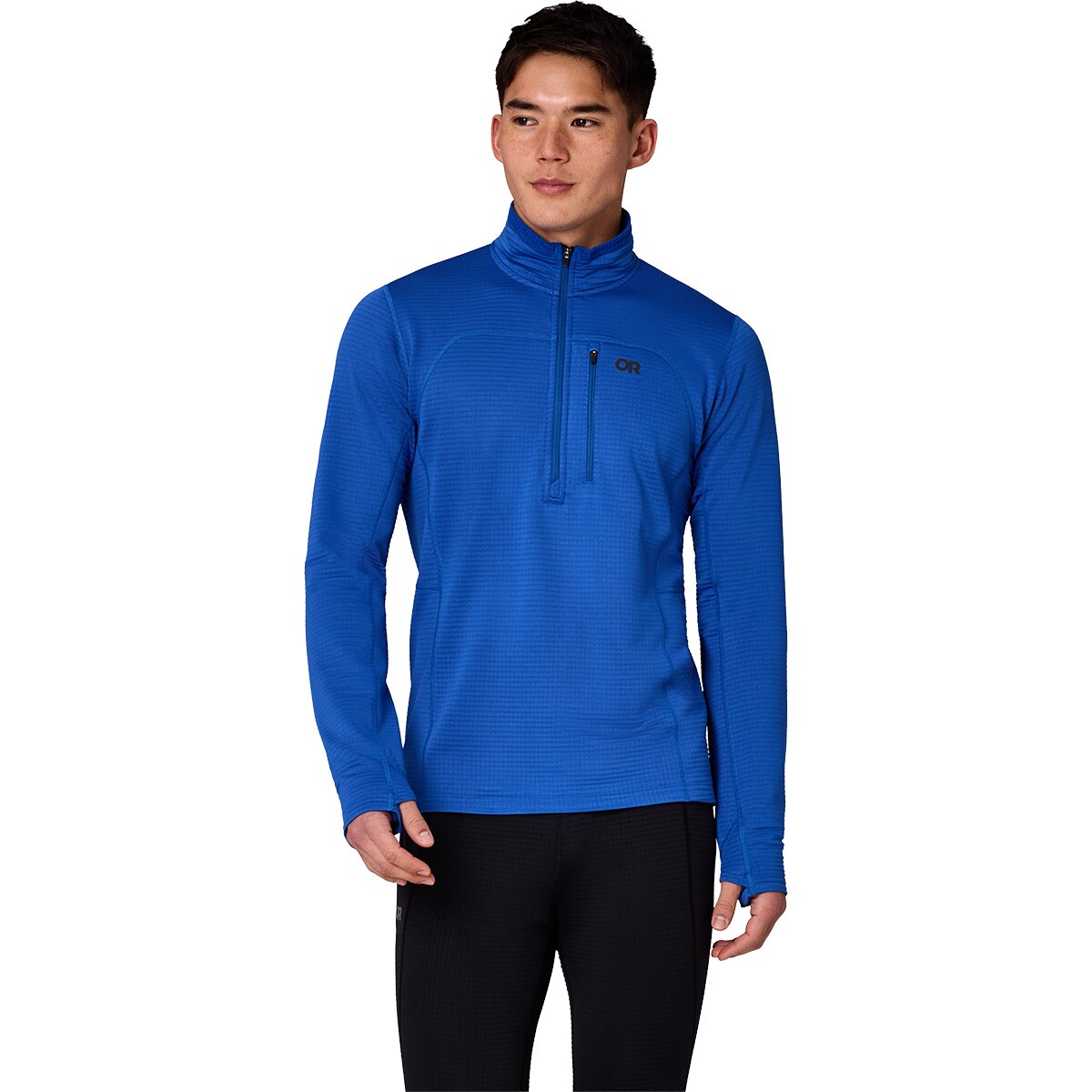 Image of Outdoor Research Vigor Grid Fleece Half-Zip Jacket - Men's Azurite, XL