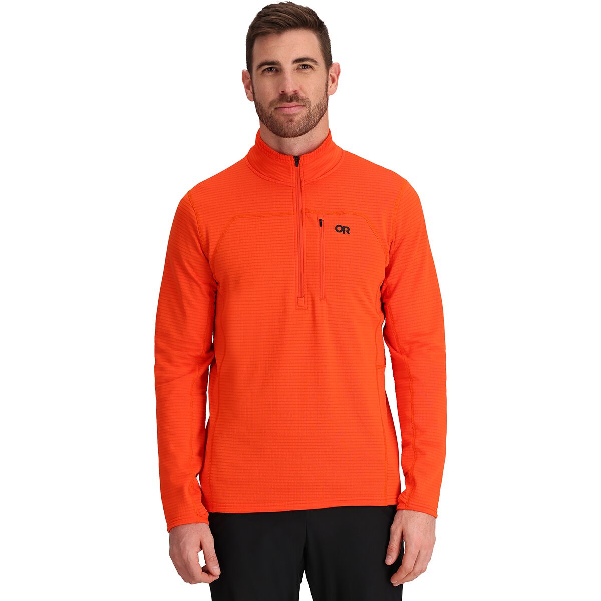 Image of Outdoor Research Vigor Grid Fleece Half-Zip Jacket - Men's Spice, XL