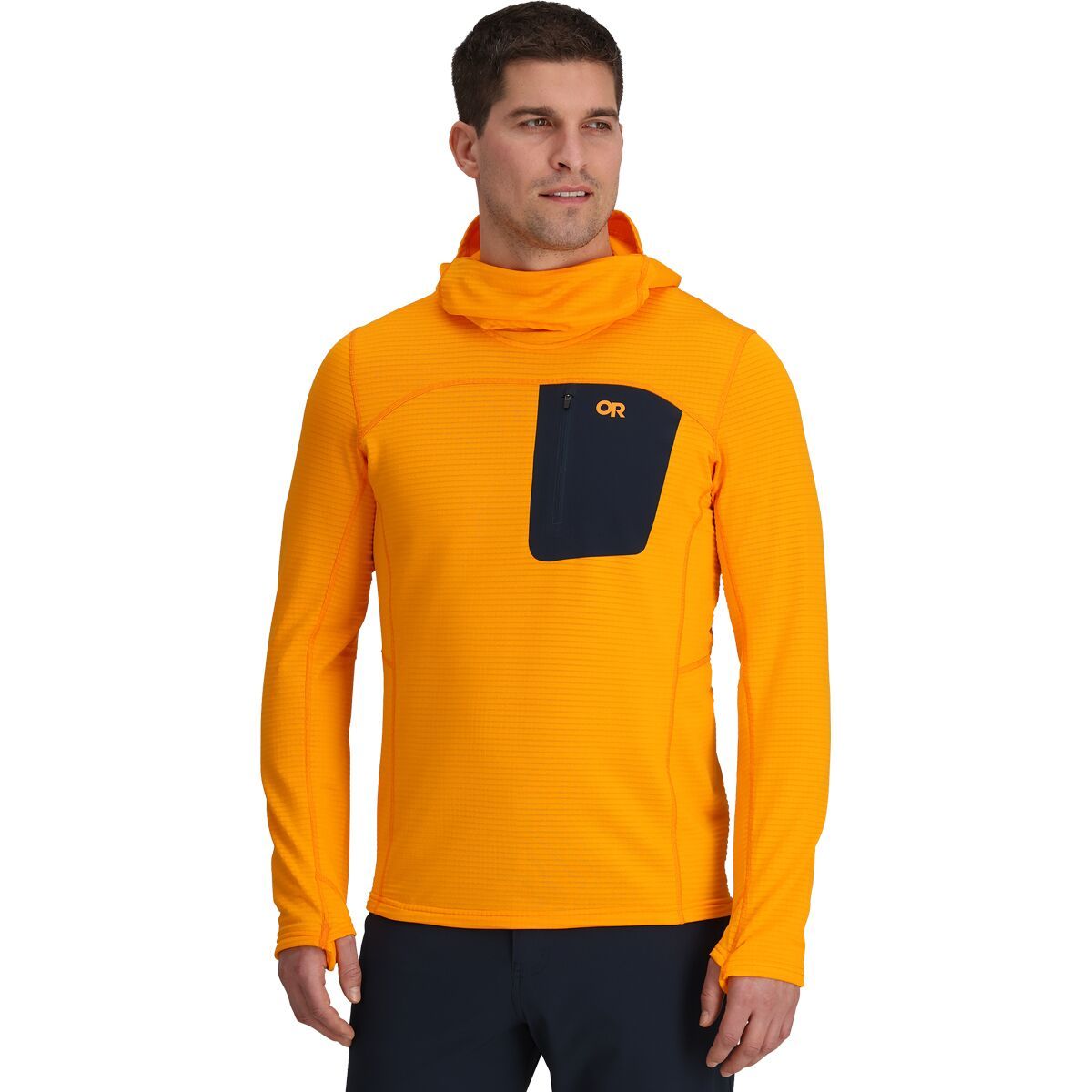 Image of Outdoor Research Vigor Grid Fleece Pullover Hoodie - Men's Gold Nebula, M