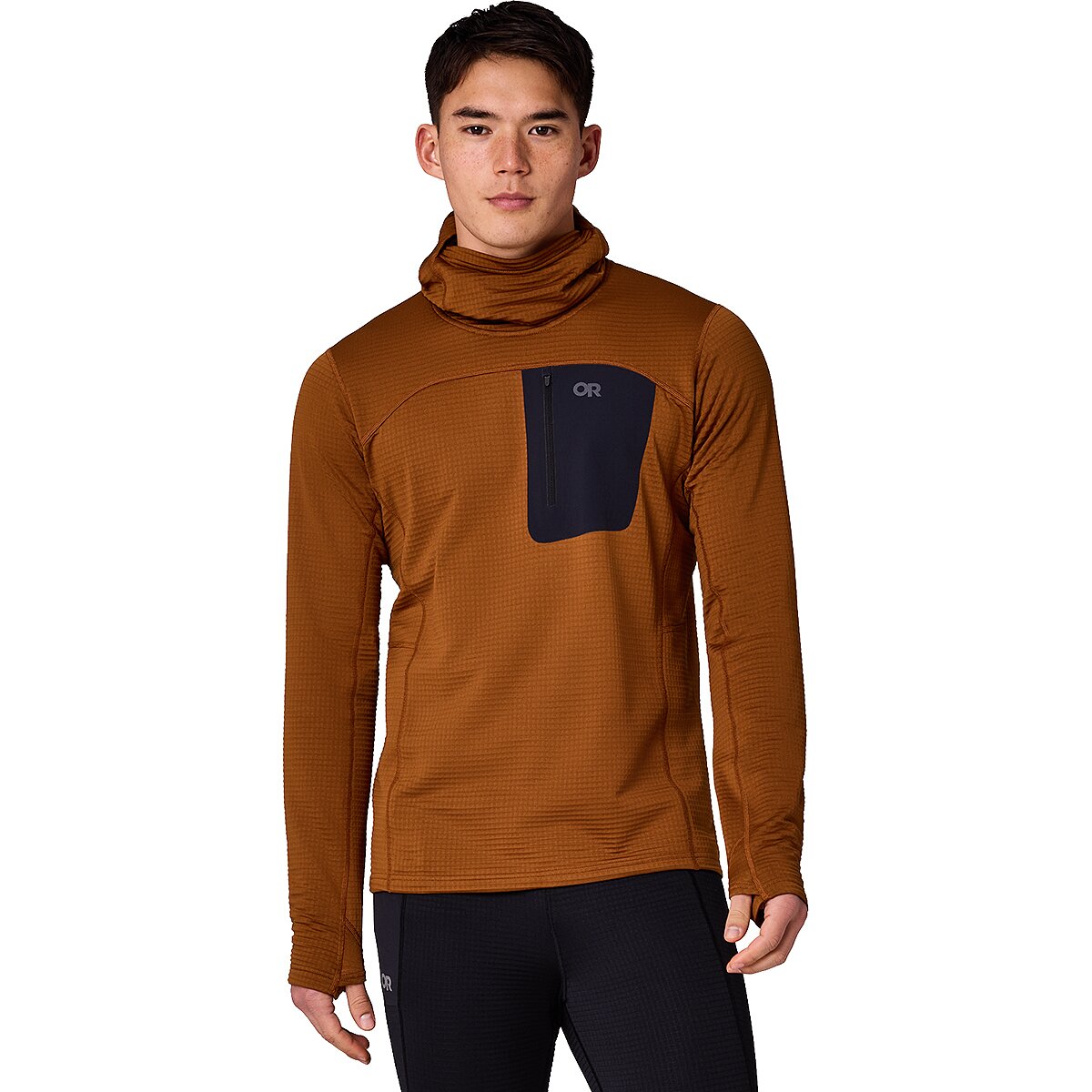 Image of Outdoor Research Vigor Grid Fleece Pullover Hoodie - Men's Pecan, L
