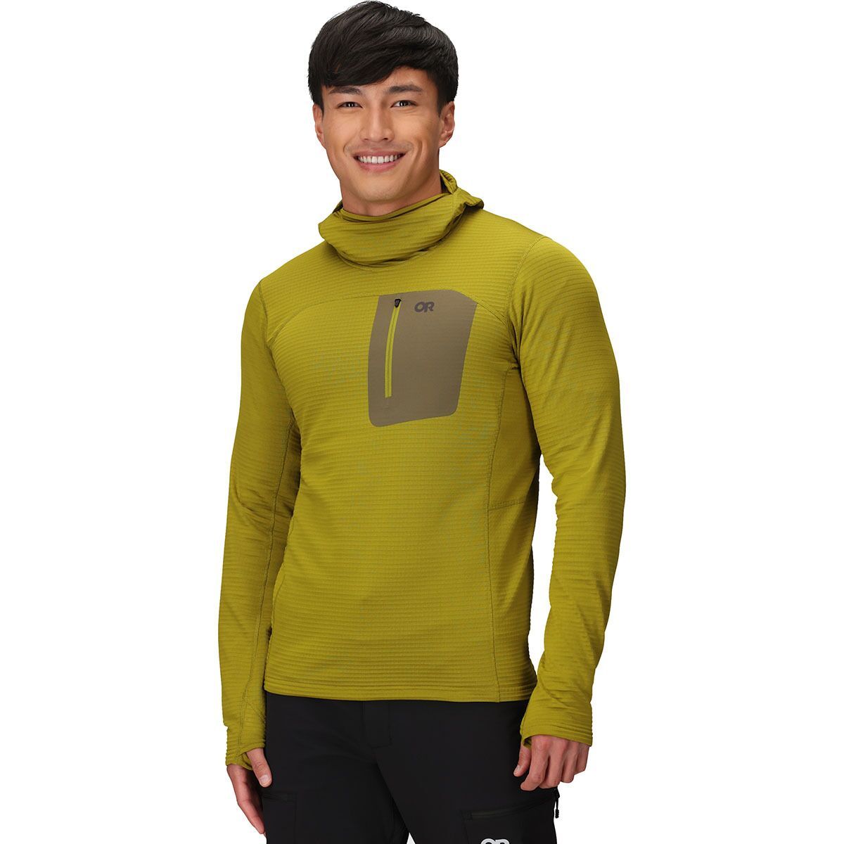 Image of Outdoor Research Vigor Grid Fleece Pullover Hoodie - Men's Rainforest, XL