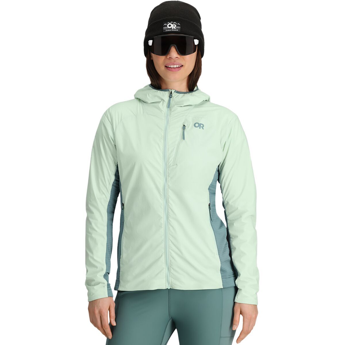 Image of Outdoor Research Deviator Hoodie - Women's Fresh Mint/Neptune, S