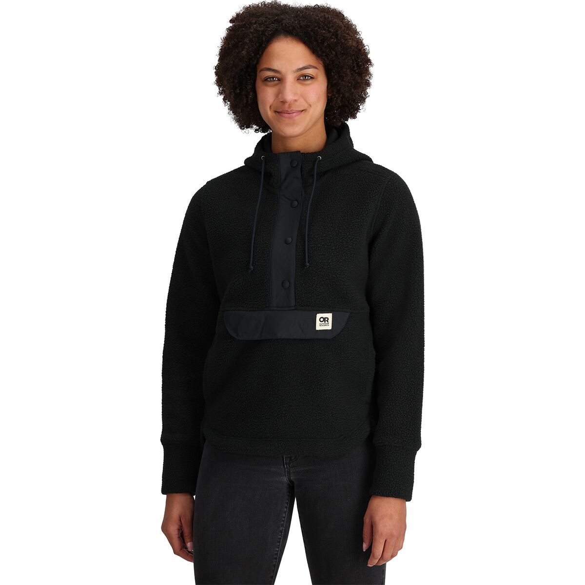 Outdoor Research Grayland Fleece Pullover Hoodie - Women's Black, S