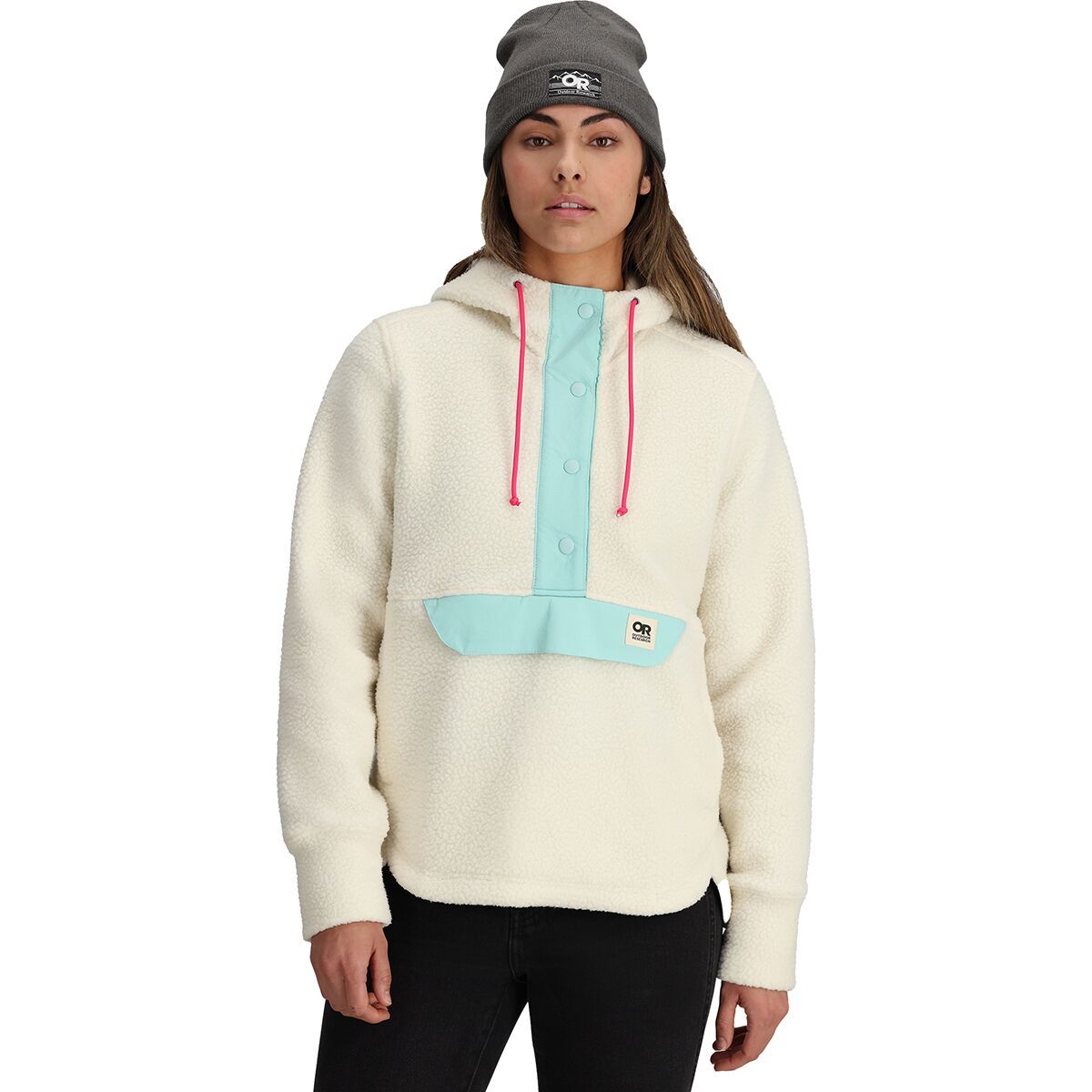 Outdoor Research Grayland Fleece Pullover Hoodie - Women's Bone/Calcite, XS