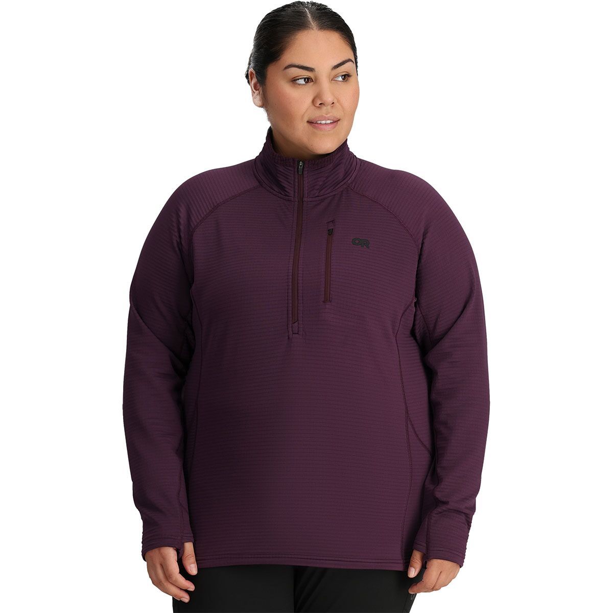 Image of Outdoor Research Vigor 1/2-Zip Pullover - Plus - Women's Amethyst, 1X