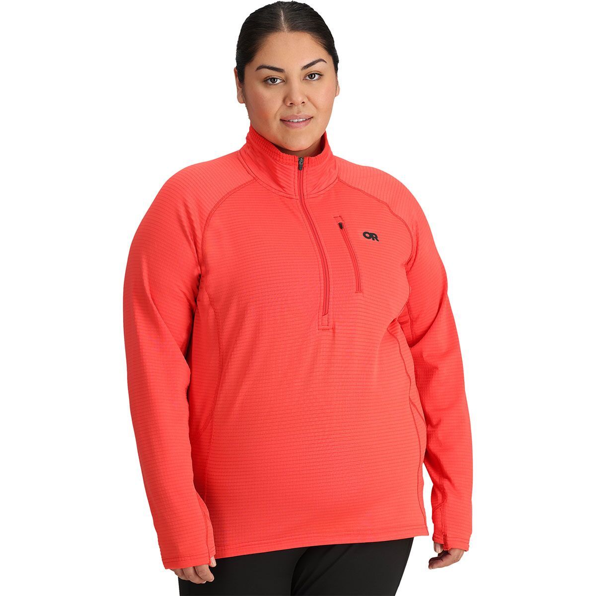 Image of Outdoor Research Vigor 1/2-Zip Pullover - Plus - Women's Sunrise, 1X