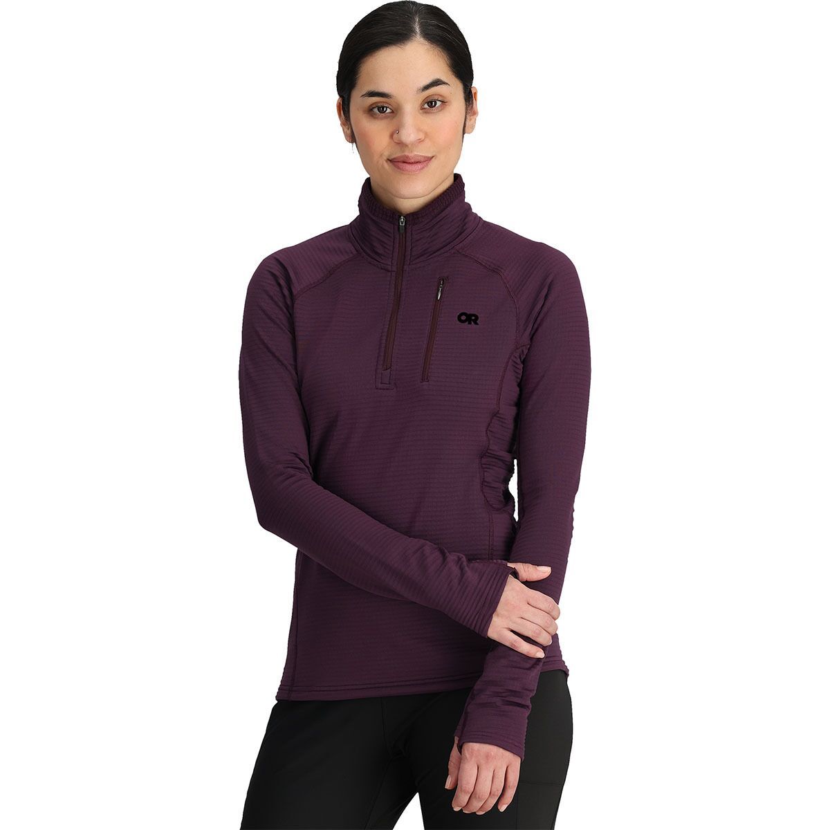 Image of Outdoor Research Vigor Grid Fleece Quarter-Zip Jacket - Women's Amethyst, XS