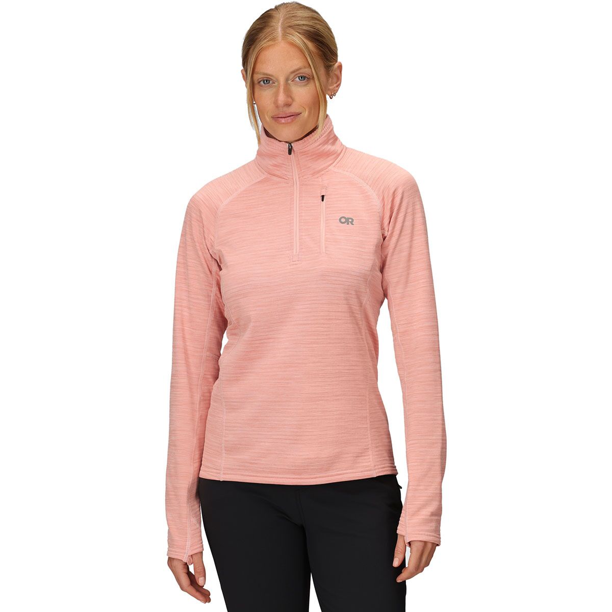Image of Outdoor Research Vigor Grid Fleece Quarter-Zip Jacket - Women's Lotus Heather, XS