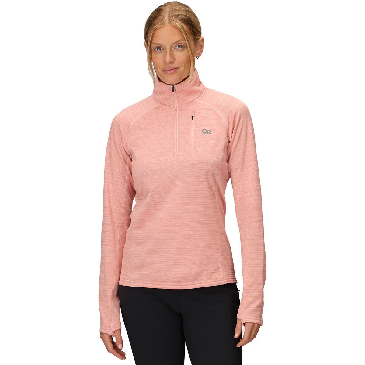 Image of Outdoor Research Vigor Grid Fleece Quarter-Zip Jacket - Women's Lotus Heather, L
