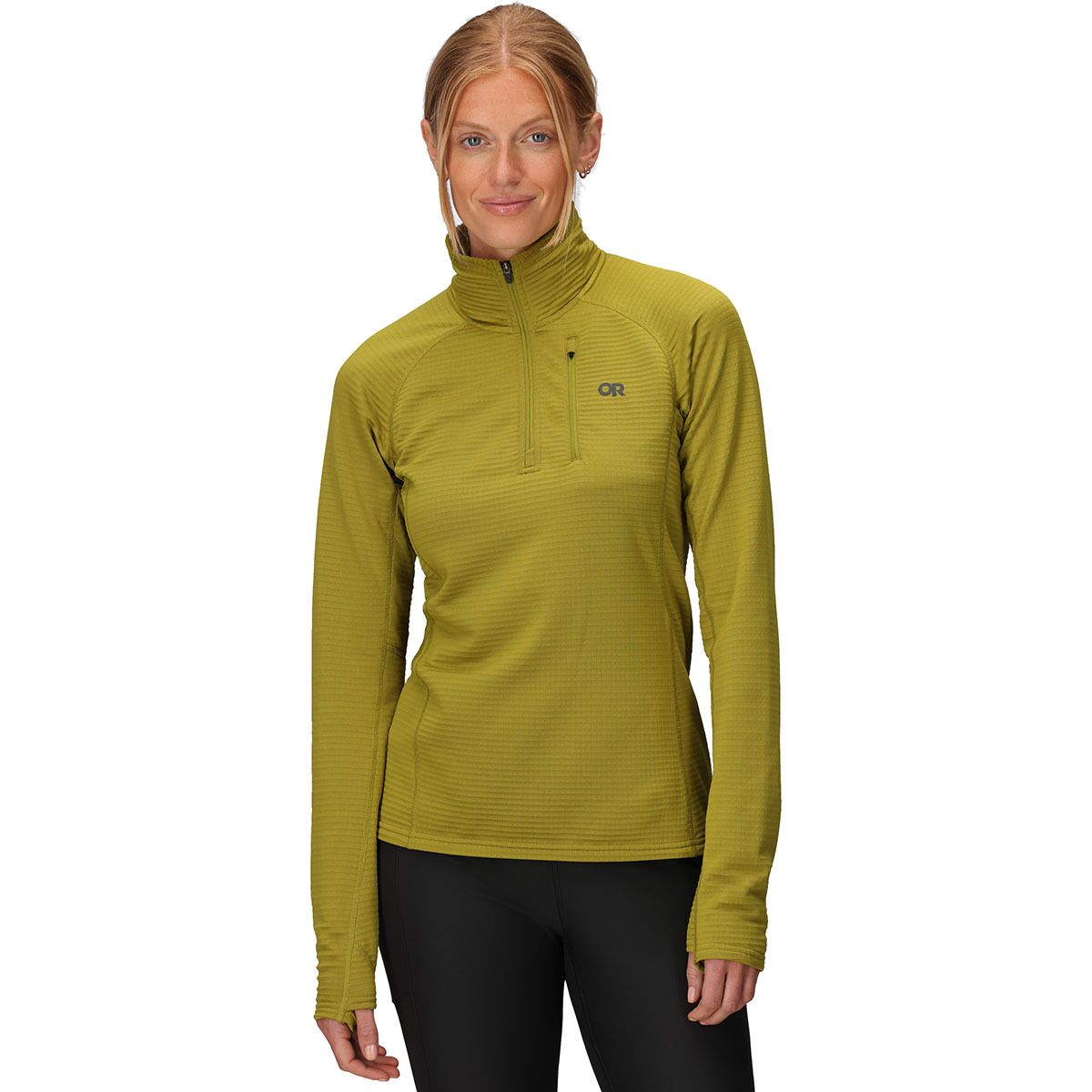 Image of Outdoor Research Vigor Grid Fleece Quarter-Zip Jacket - Women's Rainforest, M