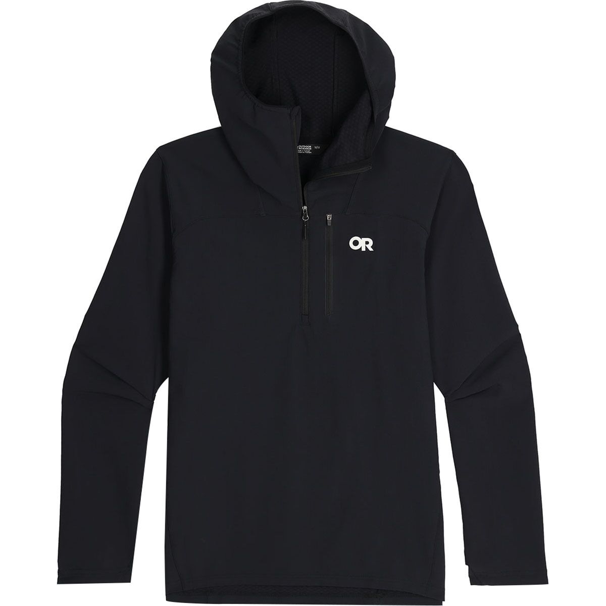 Image of Outdoor Research Freewheel 1/2-Zip Hoodie - Men's Black, L