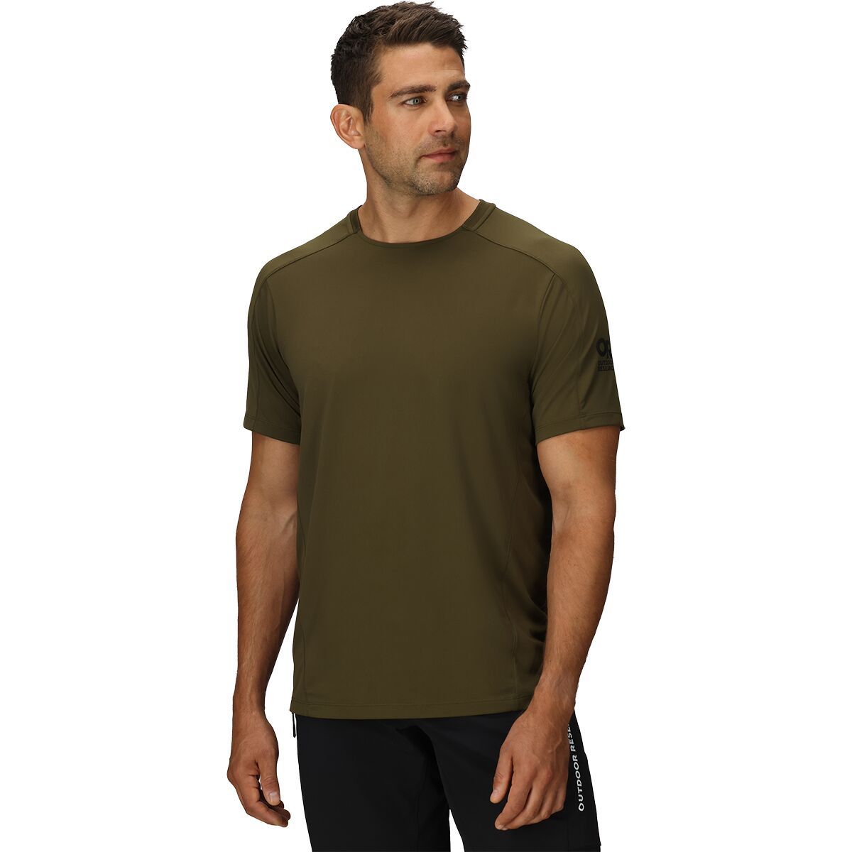 Image of Outdoor Research Freewheel Short-Sleeve Jersey - Men's Dark Olive, XL