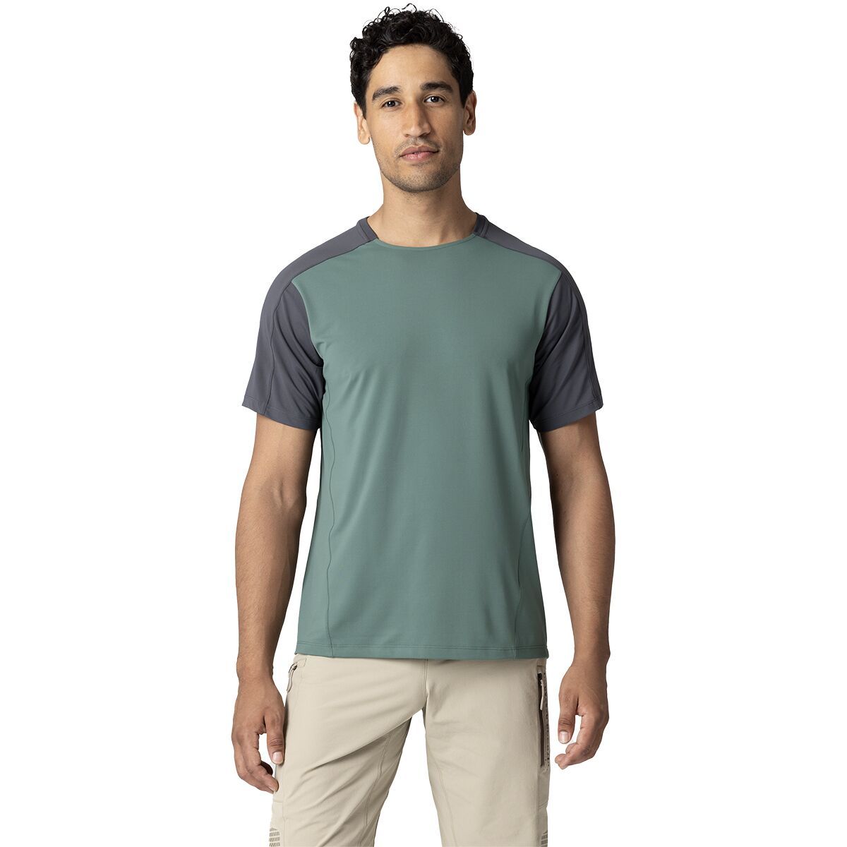 Image of Outdoor Research Freewheel Short-Sleeve Jersey - Men's Storm/Malachite, XL