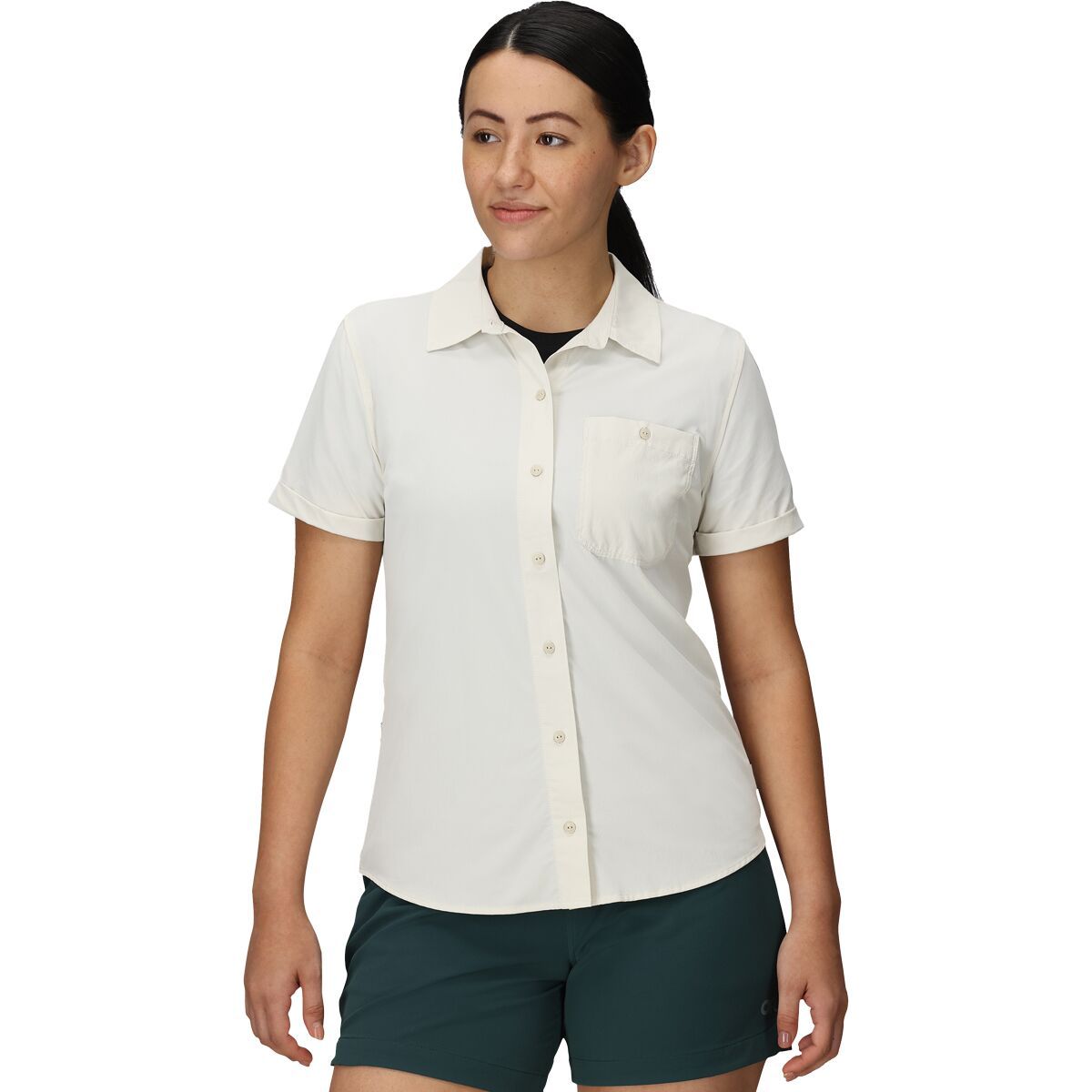 Image of Outdoor Research Astroman Short-Sleeve Sun Shirt - Women's Oyster, M