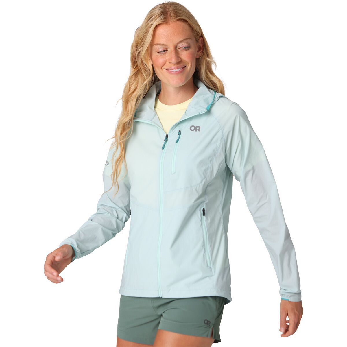 Image of Outdoor Research Shadow Wind Hooded Jacket - Women's Tidal, L