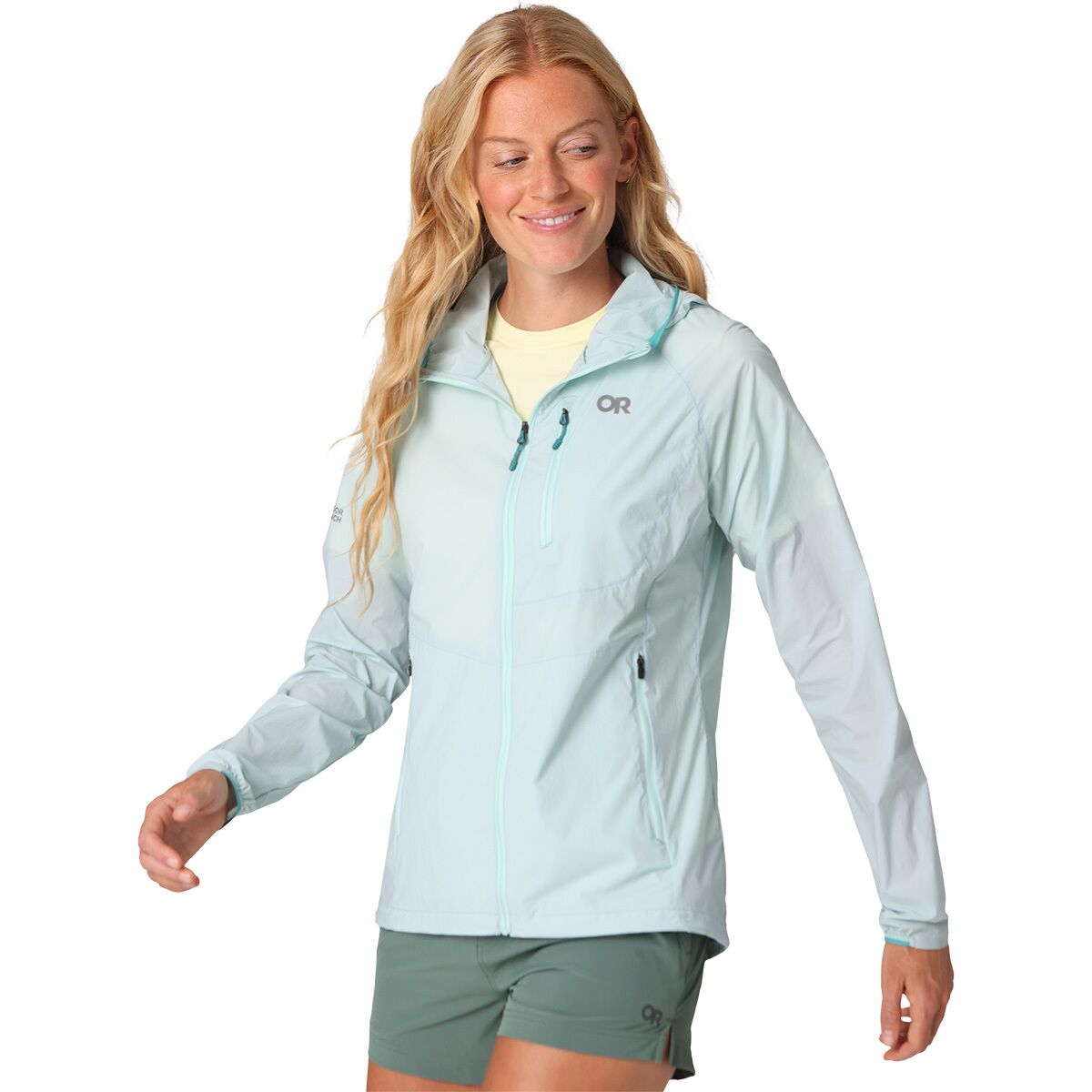 Image of Outdoor Research Shadow Wind Hooded Jacket - Women's Tidal, S