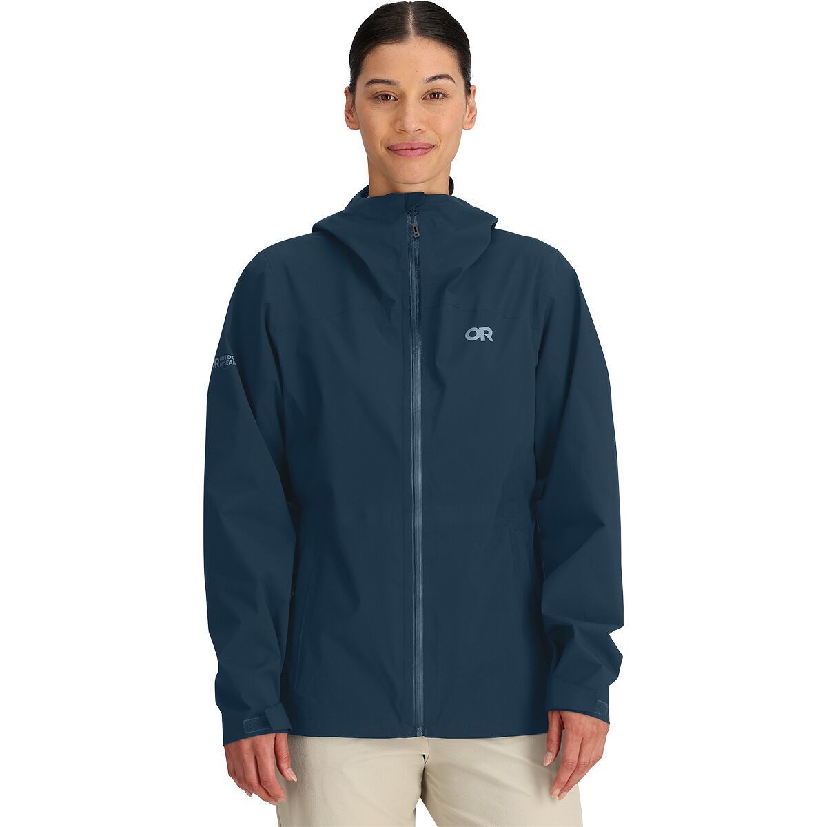 Image of Outdoor Research Stratoburst Stretch Rain Jacket - Women's Cenote, S