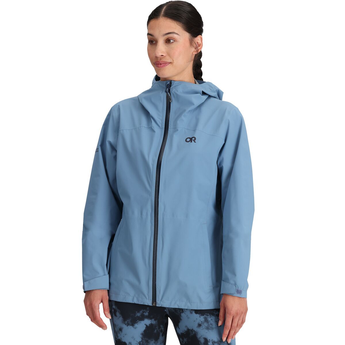 Image of Outdoor Research Stratoburst Stretch Rain Jacket - Women's Olympic, S