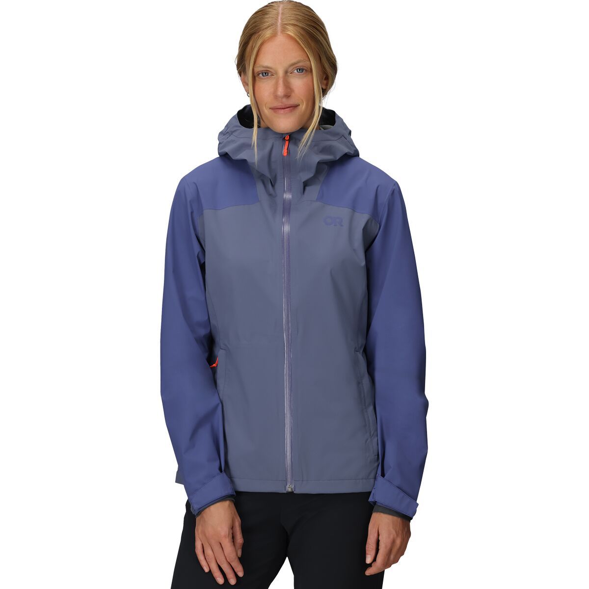 Image of Outdoor Research Stratoburst Stretch Rain Jacket - Women's Summit/Galactic, XL