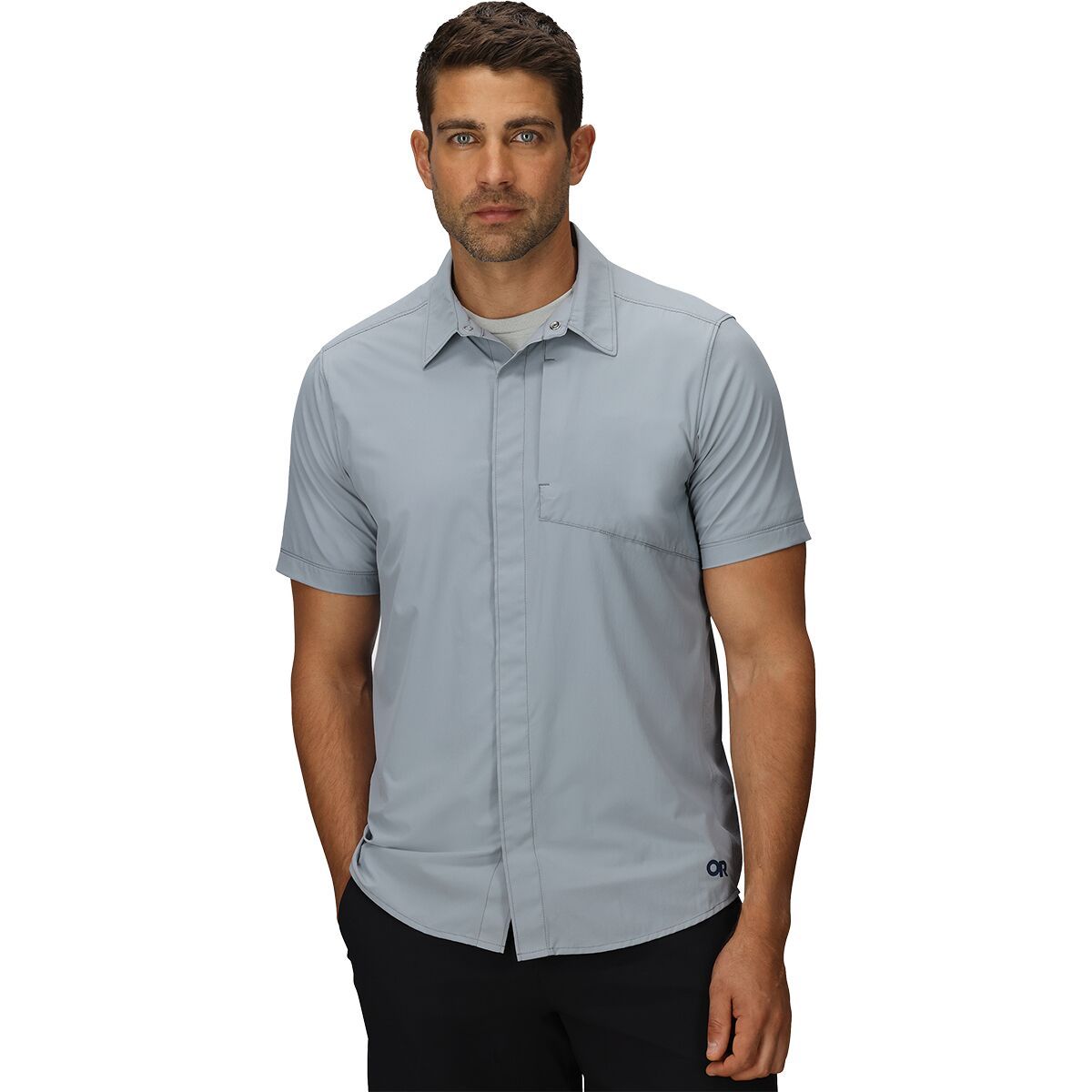 Image of Outdoor Research Astroman Air Short-Sleeve Shirt - Men's Slate, XL
